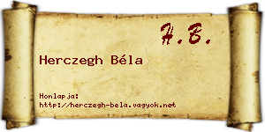 Herczegh Béla névjegykártya