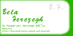 bela herczegh business card